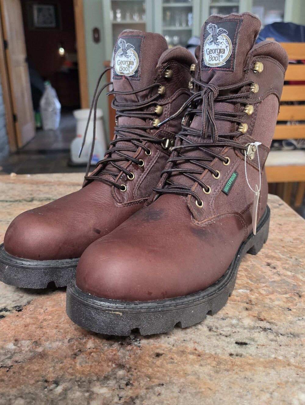 Georgia Boot Homeland 6" Steel Toe Waterproof Work Boots G107 - Size 12
